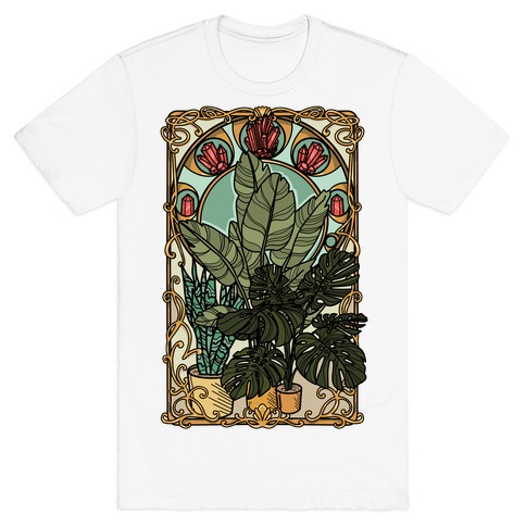 Art Nouveau House Plants T-Shirt