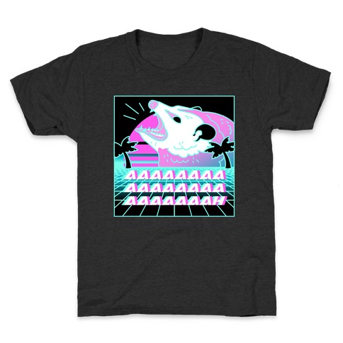Screaming Retrowave Possum Kids T-Shirt