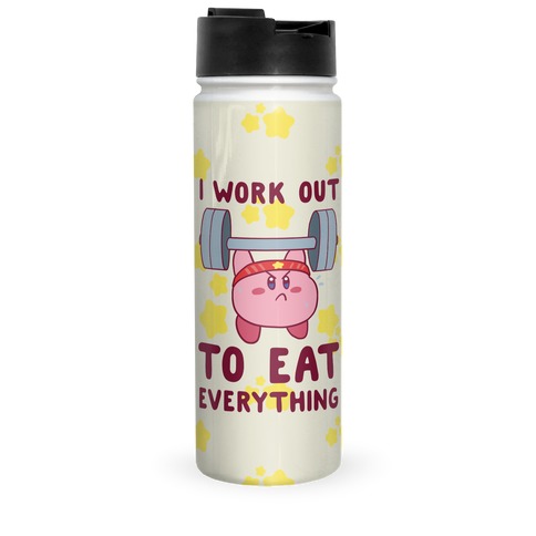I Work Out to Eat Everything (Kirby) Travel Mug