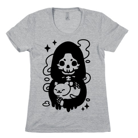 Death and Kitty Womens T-Shirt