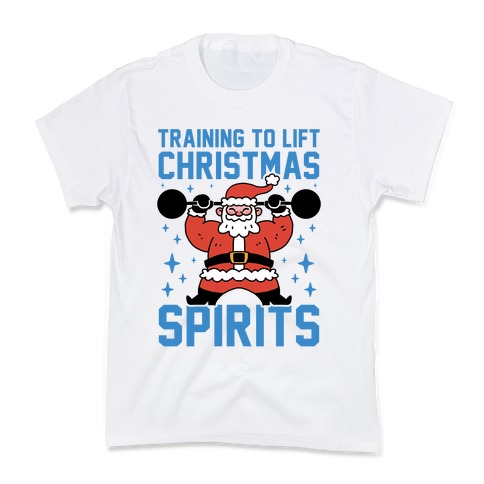 Training To Lift Christmas Spirits Kids T-Shirt
