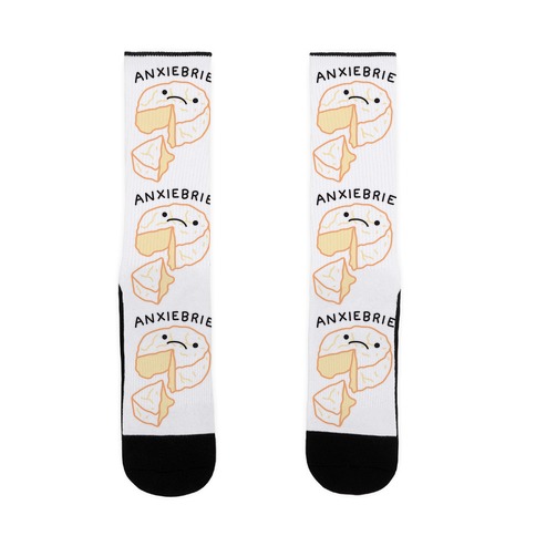 Anxie-brie Anxious Cheese Sock