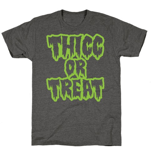 Thicc Or Treat White Print T-Shirt