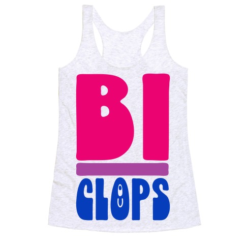 Bi-Clops Bisexual Cyclops Parody Racerback Tank Top