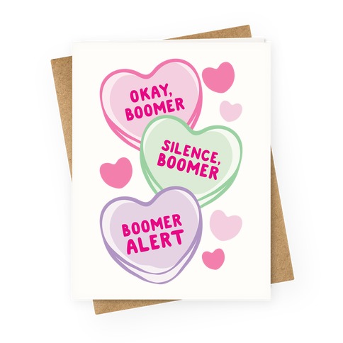 Okay Boomer Conversation Hearts Greeting Card