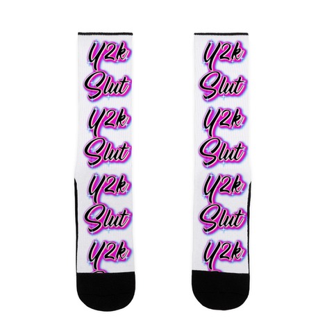 Y2K Slut Airbrush Sock