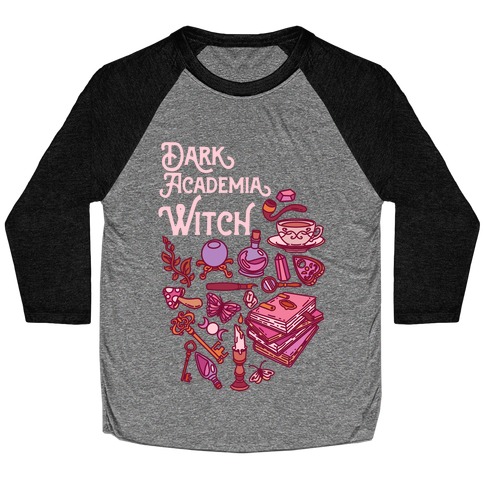 Dark Academia Witch Pattern Baseball Tee