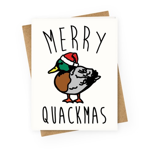 Merry Quackmas Duck Christmas Parody Greeting Card