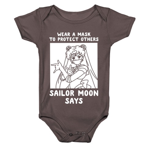 Wear a Mask to Protect Others Sailor Moon Says Baby One-Piece