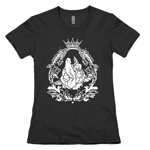 Floral Penis in Baroque Frame Womens T-Shirt