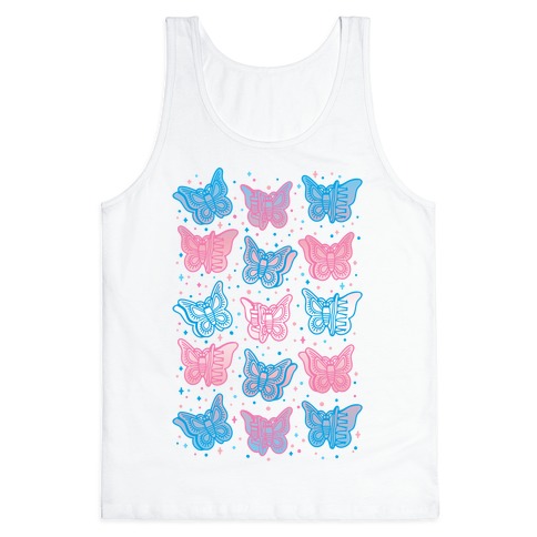 Butterfly Clips Trans Pride Tank Top