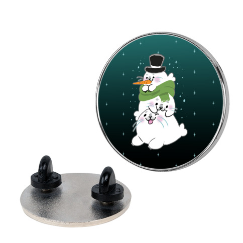 Seal Stack Snowman Pin
