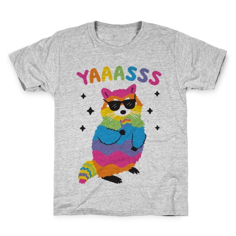 Yas Rainbow Raccoon Kids T-Shirt