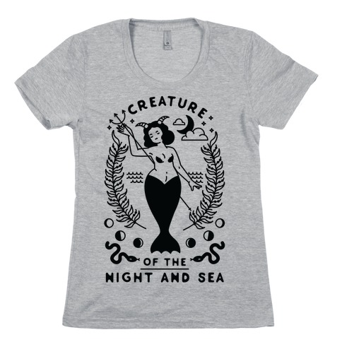 Creature of the Night and Sea Womens T-Shirt