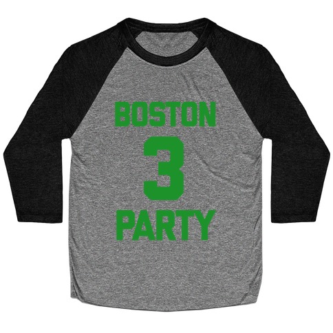 Boston 3 Party Baseball Tee