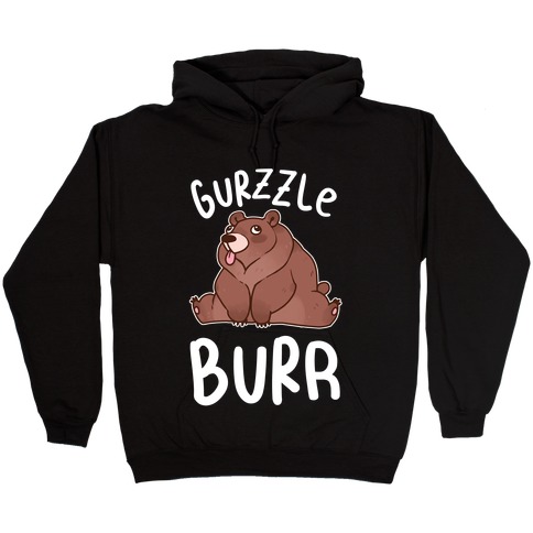 Gurzzle Burr derpy grizzly bear Hooded Sweatshirt