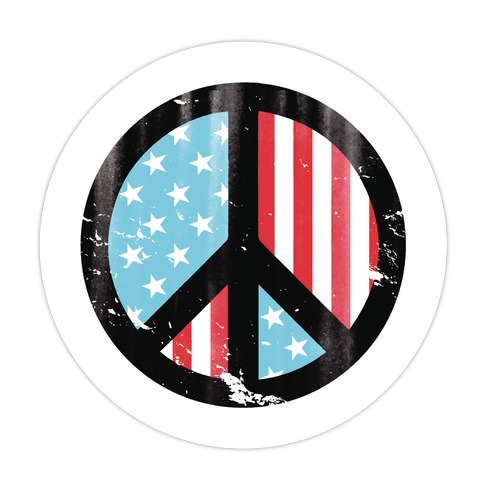 Peace America Die Cut Sticker