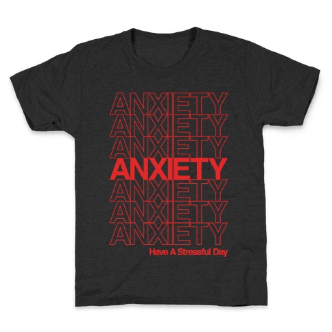 Anxiety Thank You Bag Parody White Print Kids T-Shirt