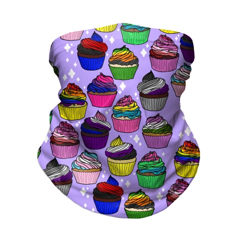 LGBTQ+ Cartoon Cupcakes Neck Gaiter
