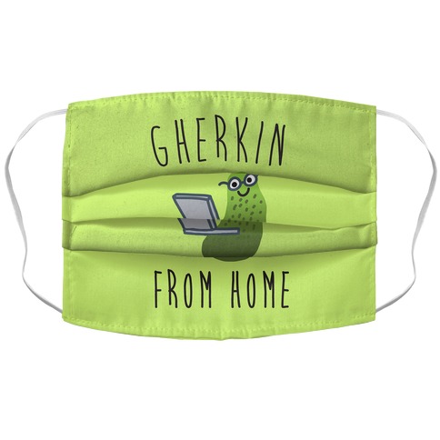 Gherkin From Home Pickle Parody Accordion Face Mask