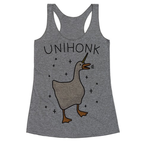 Unihonk Goose Unicorn Racerback Tank Top