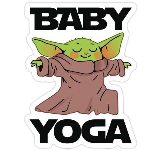 Baby Yoga Die Cut Sticker