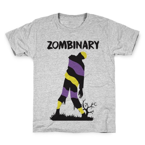 Zombinary Nonbinary Zombie Kids T-Shirt