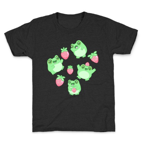Strawberry Frogs Pattern Kids T-Shirt