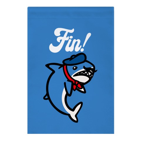 Fin French Shark Parody Garden Flag