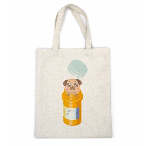 Antidepressant Pug Pill Casual Tote