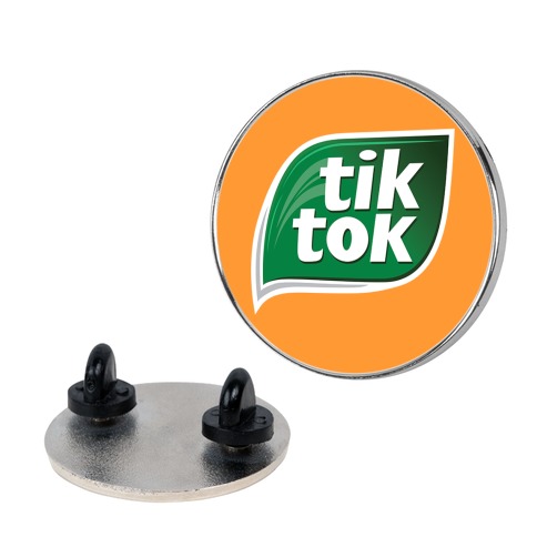 TikTok Tic Tac Parody Logo Pin