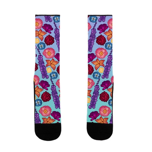 Flowery Pattern Sock