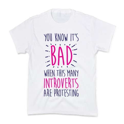 Protesting Introverts Kids T-Shirt
