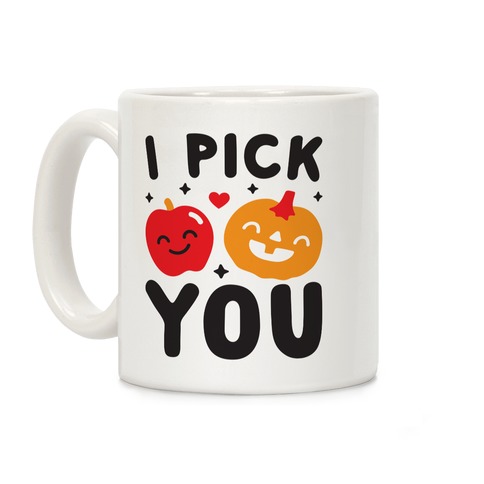 I Pick You Apple & Pumpkin Coffee Mug