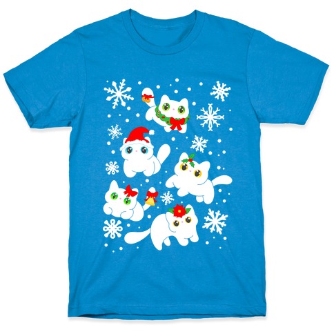 Christmas Cats Pattern T-Shirt