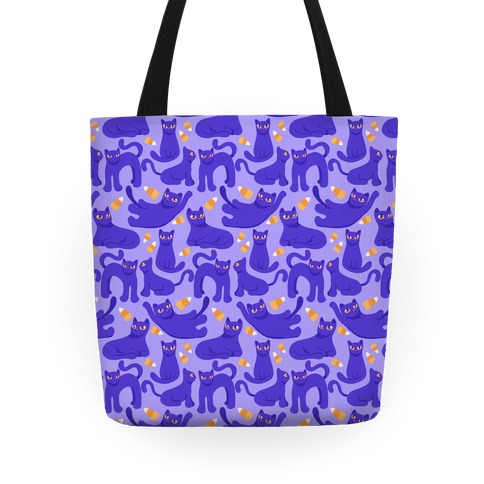 Cats And Candy Corn Pattern Tote