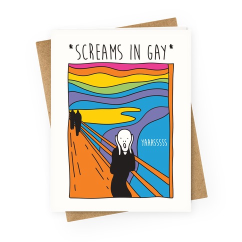 Screams In Gay Edvard Munch Parody Greeting Card