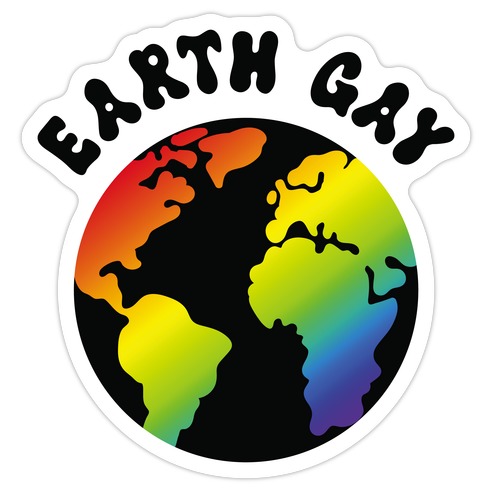 Earth Gay Die Cut Sticker