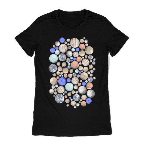 Planets Pattern Womens T-Shirt