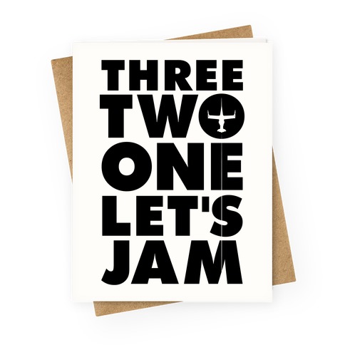 Three Two One Let's Jam Cowboy Bebop Greeting Card