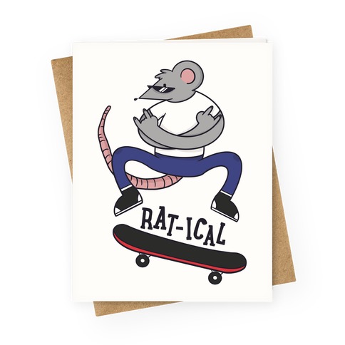 Rat-ical Greeting Card