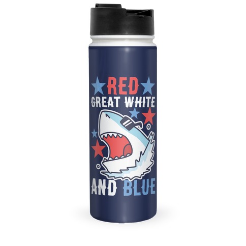 Red, Great White and Blue Travel Mug