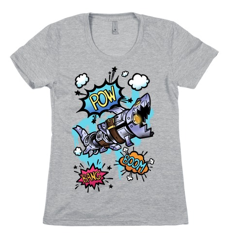 Shark Rocket Launcher Womens T-Shirt