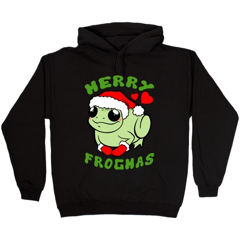 Merry Frogmas Hooded Sweatshirt