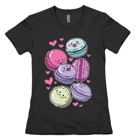 Cute Macarons Pattern Womens T-Shirt
