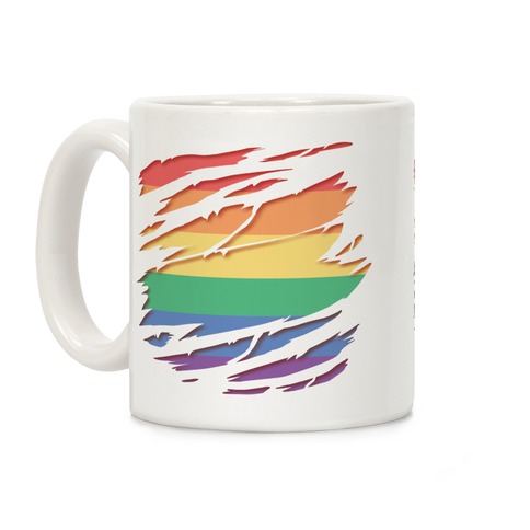 Ripped Shirt: Gay Pride Coffee Mug
