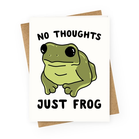 No Thoughts, Just Frog Coffee Mugs