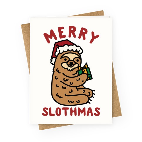 Merry Slothmas Greeting Card