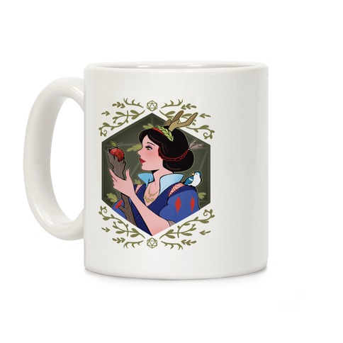 Disney Princesses and DND White Ceramic Mug with Color Inside