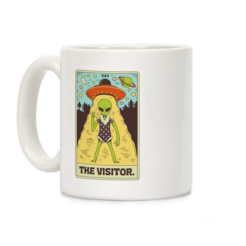The Visitor Alien Tarot Card Coffee Mug